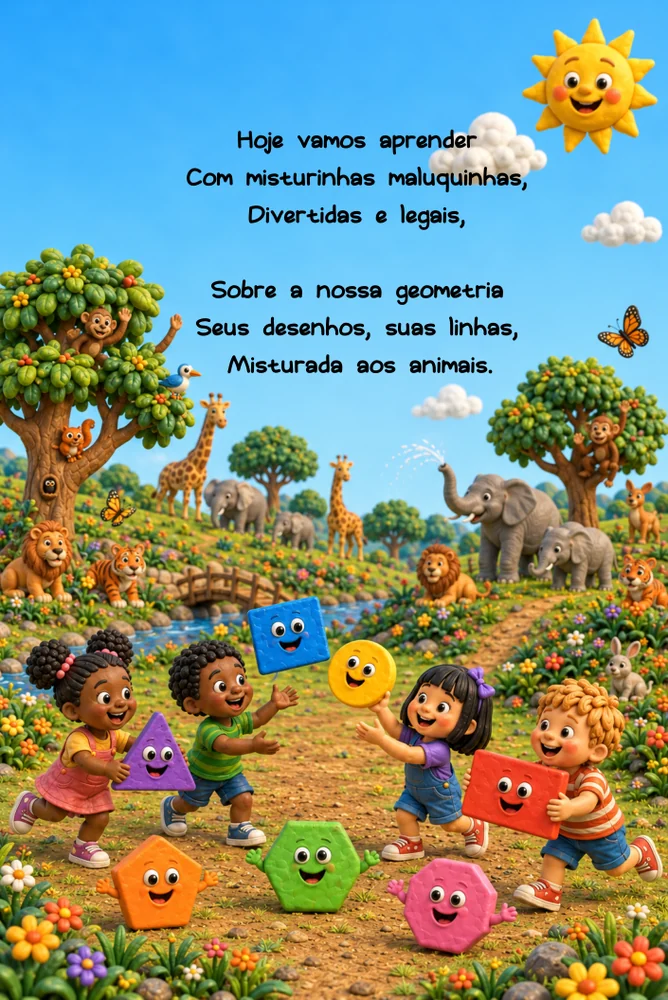 Página interna de Formas Geométricas e Animais